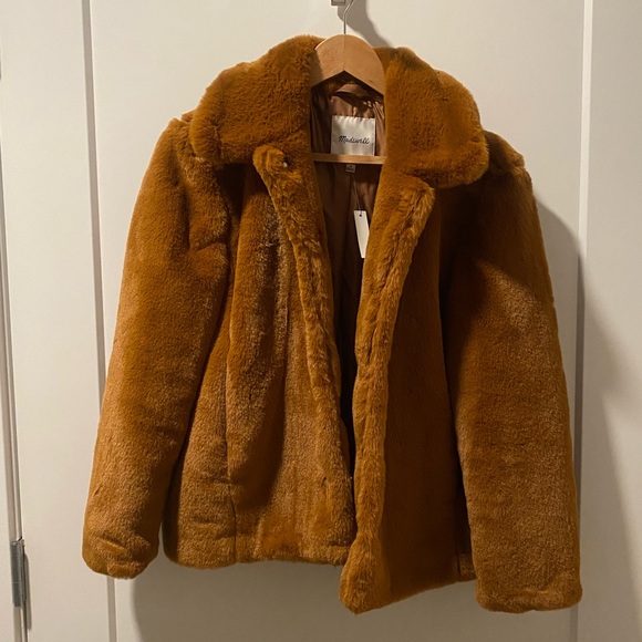 NWT | Madewell | Faux-Fur Crop Coat - Picture 8 of 16